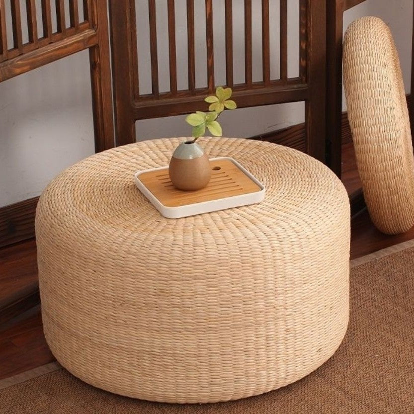 Handwoven Pouf in Boho Style Bowlift