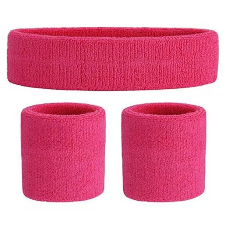 Sports Terry Sweatband Set for Head and Wrists Bowlift