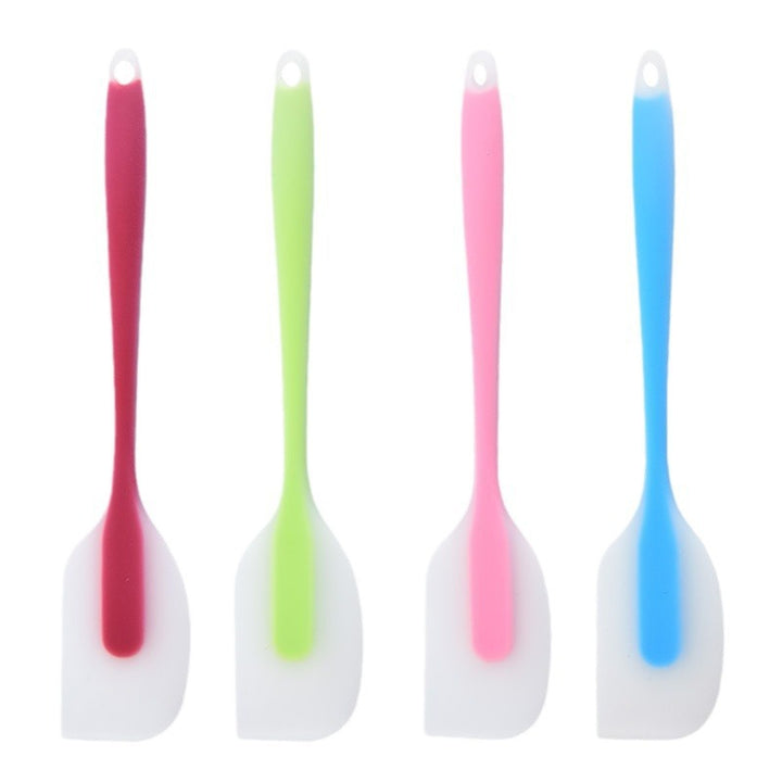 Heat-Resistant Long-Handle Silicone Spatula Scraper with Flexible Rounded Head Bowlift