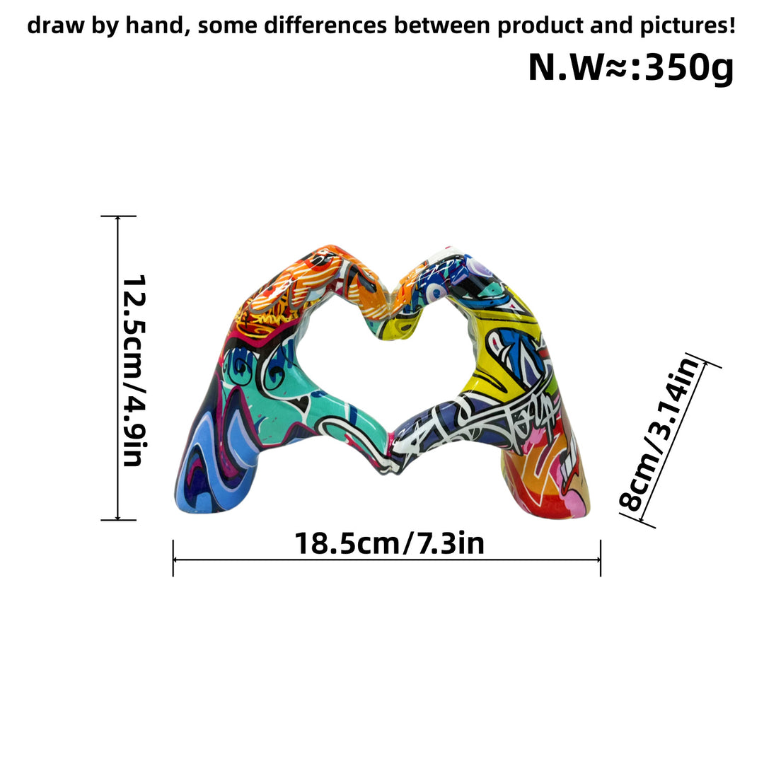Stylish hand sculptures with colorful design Bowlift