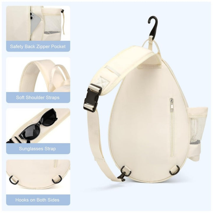 Sporty tennis backpack bag with innovative folding design Bowlift