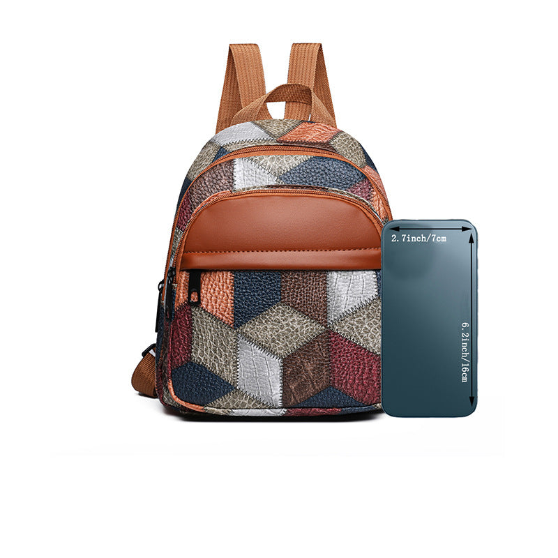 Geometric Patterned Fashion Backpack Bowlift