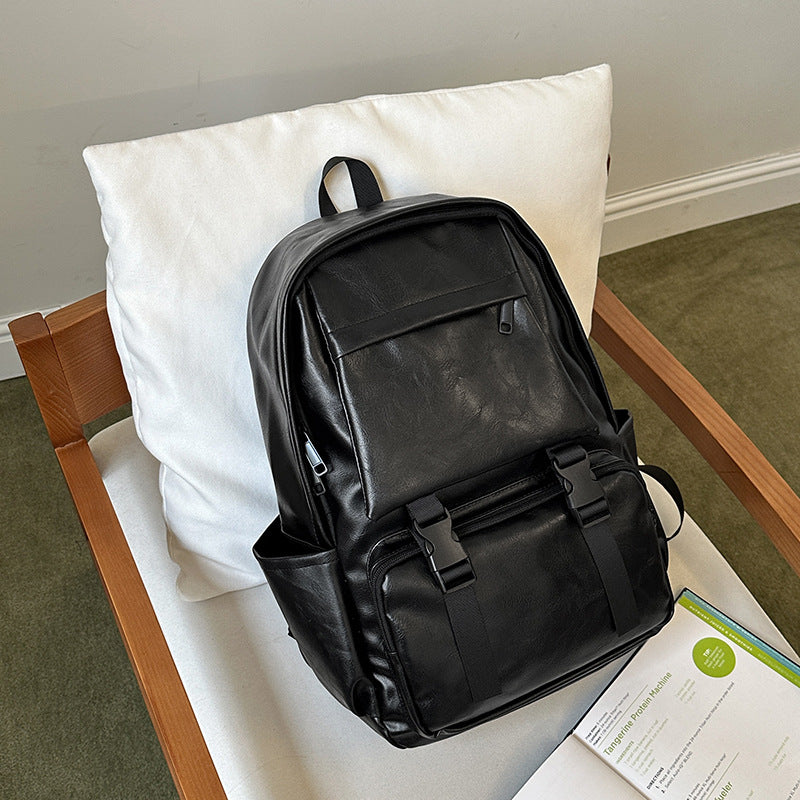 Vintage-Style Leather Backpack Bowlift