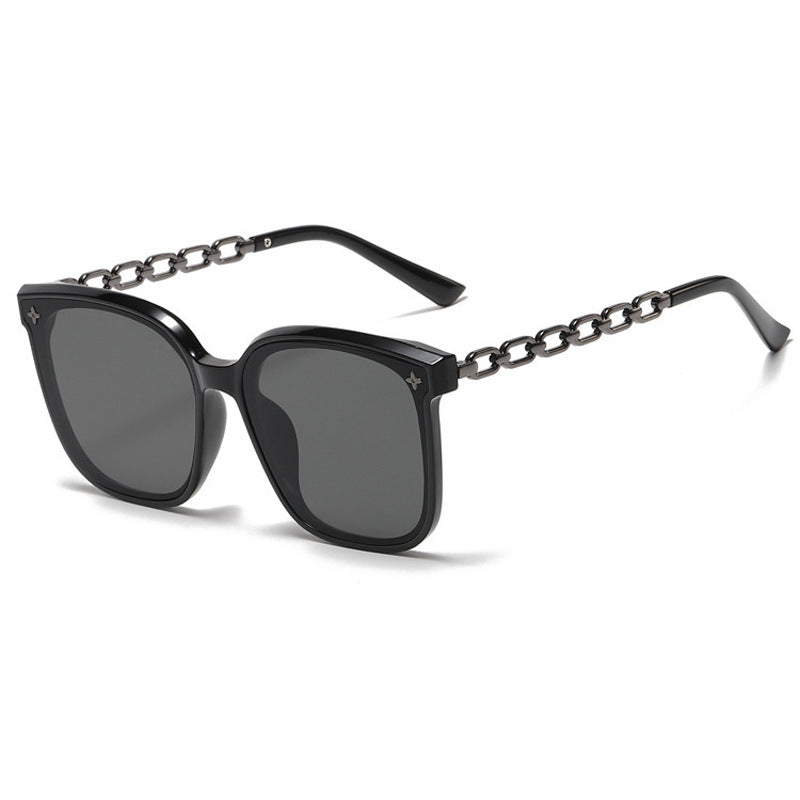 Women's extra-large sunglasses with fashionable chain frame Bowlift