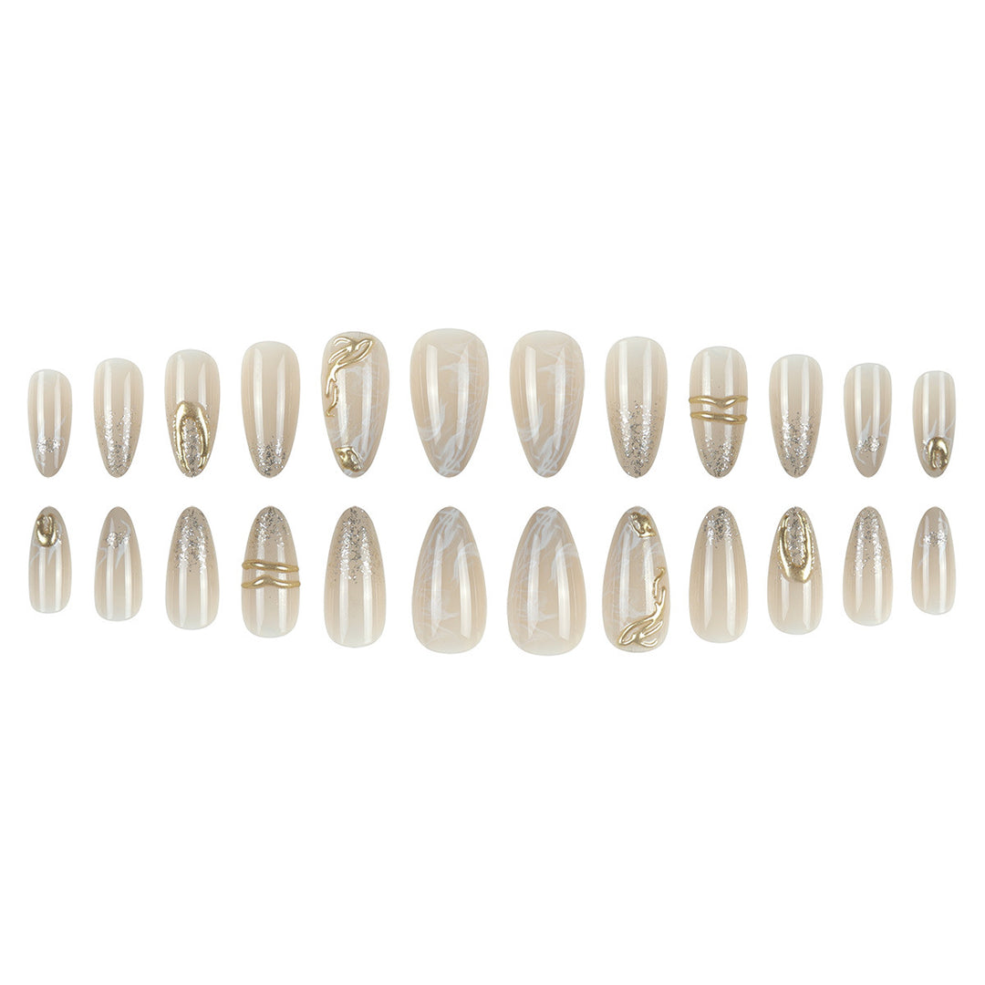 Elegant Decorative Press-On Nail Tips Bowlift