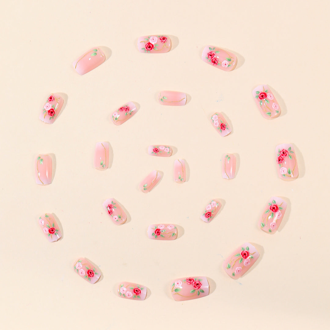 Floral Art Nail Design Bowlift