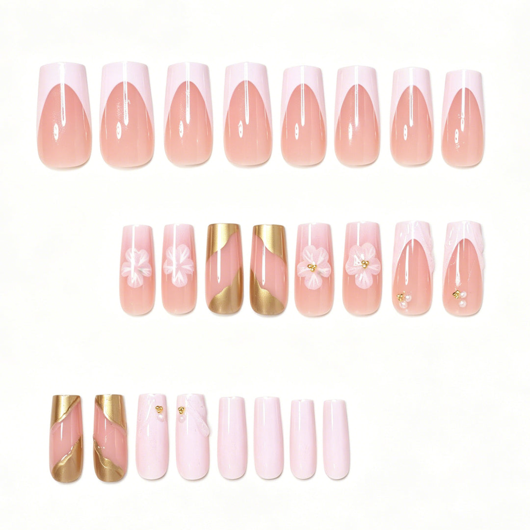 Deluxe Floral Acrylic Nail Art Set Bowlift