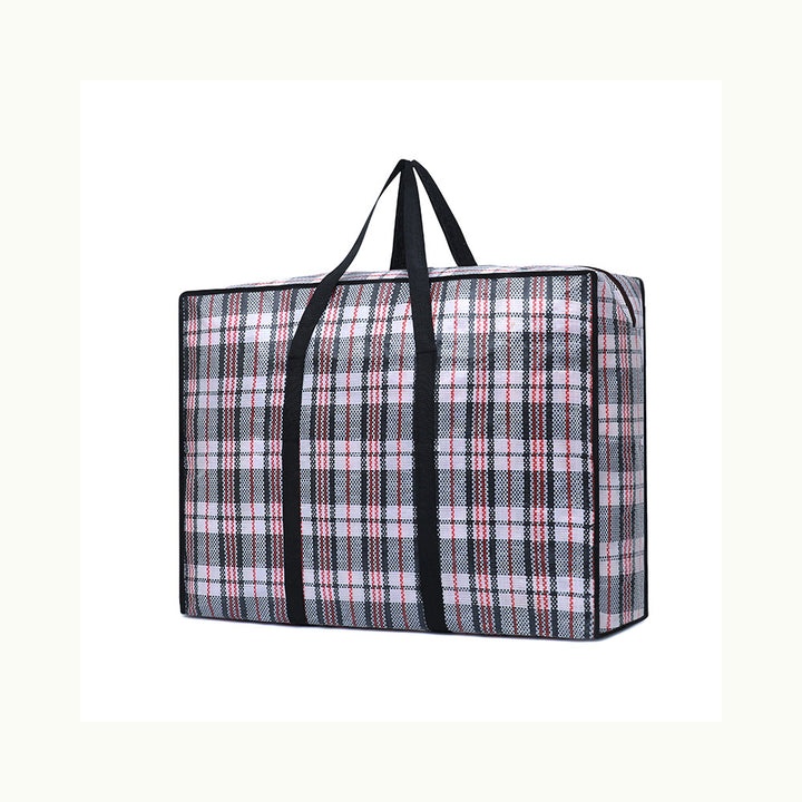 Oversized Checked Storage Tote Bowlift