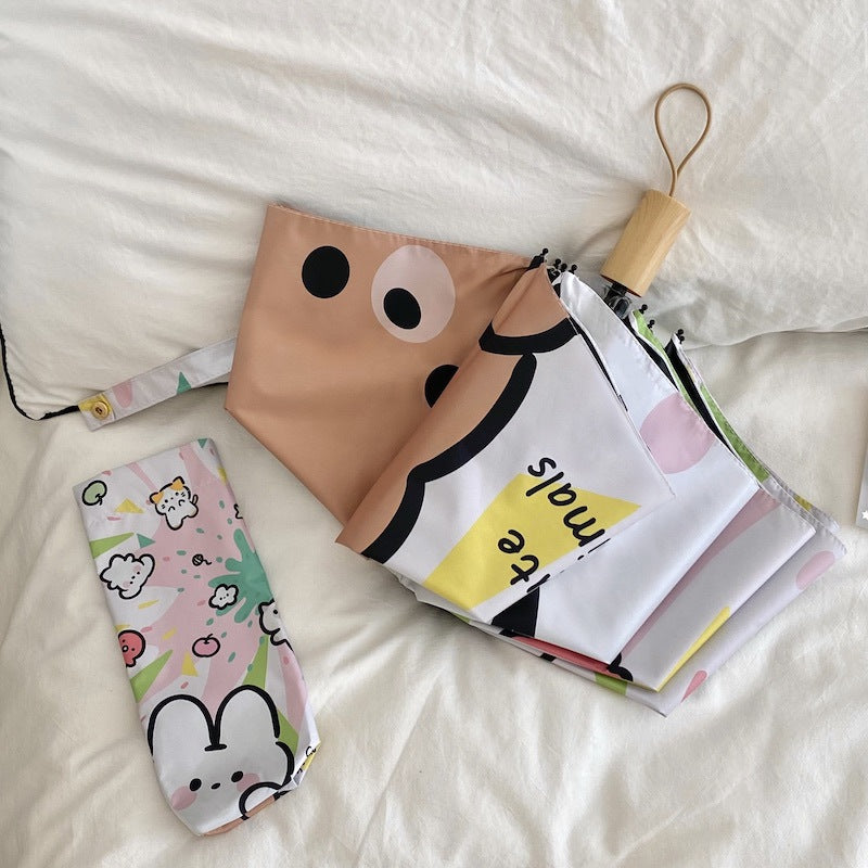 Women Foldable Cosmetic Bag with Colorful Design Bowlift