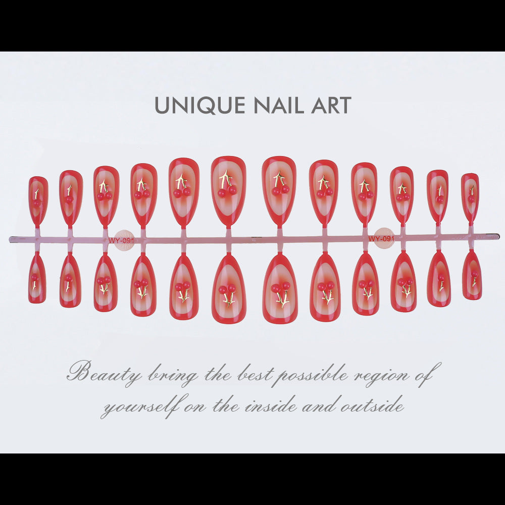Premium Decorative Press-On Nail Set Bowlift