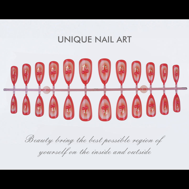 Premium Decorative Press-On Nail Set Bowlift