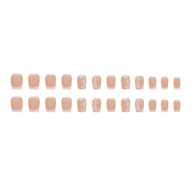 Floral Design Press-On Nail Tips Bowlift