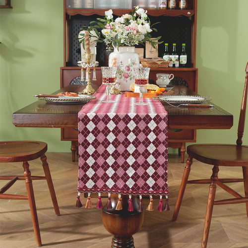 Elegant Checked Table Runner