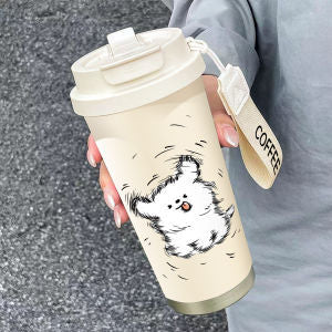 Ladies Insulated Coffee Mug with Funny Hello Kitty Design Bowlift