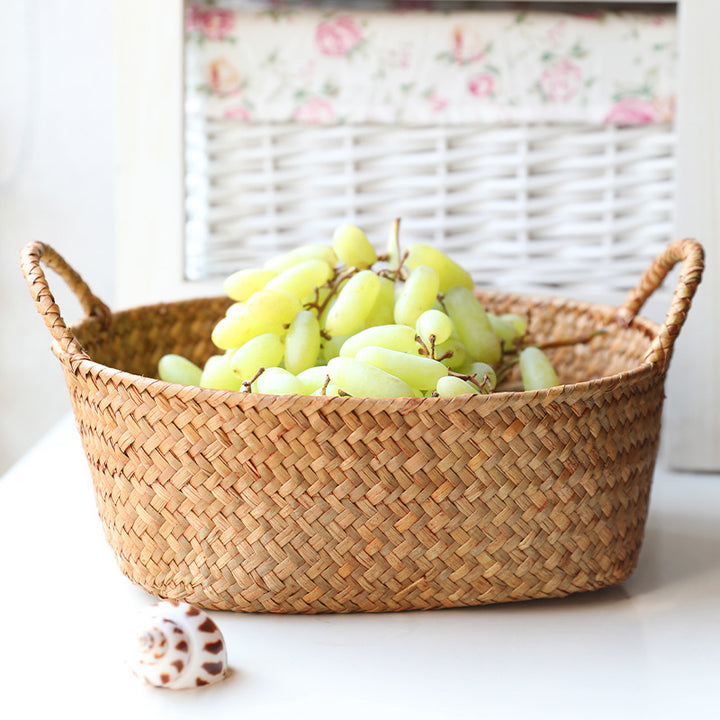 Unisex Handwoven Storage Basket with Practical Carrying Handles Bowlift