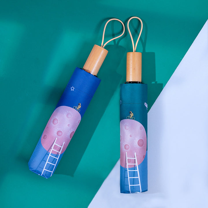Unisex Automatic Travel Umbrella with Creative Design Bowlift