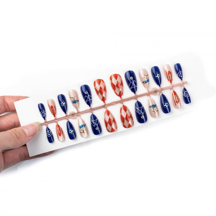 Soccer-Themed Press-On Nails