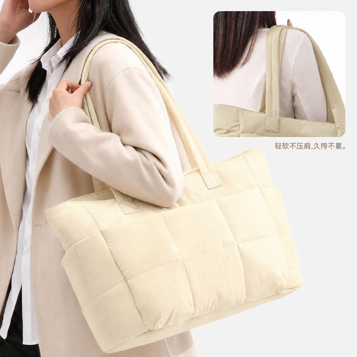 Quilted Multi-Pocket Tote Bowlift