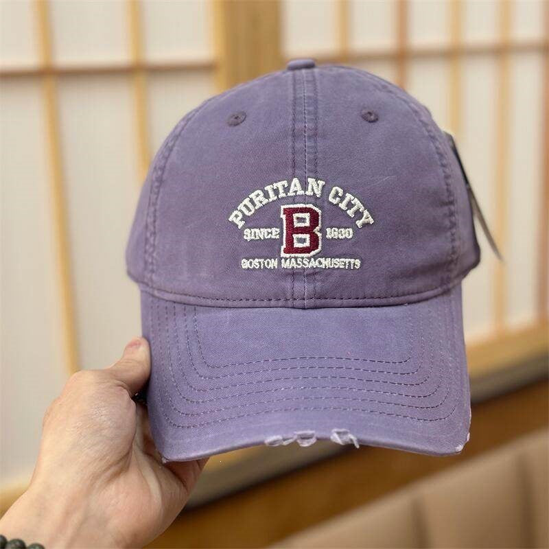 Women's Vintage Distressed Embroidered Baseball Cap Bowlift