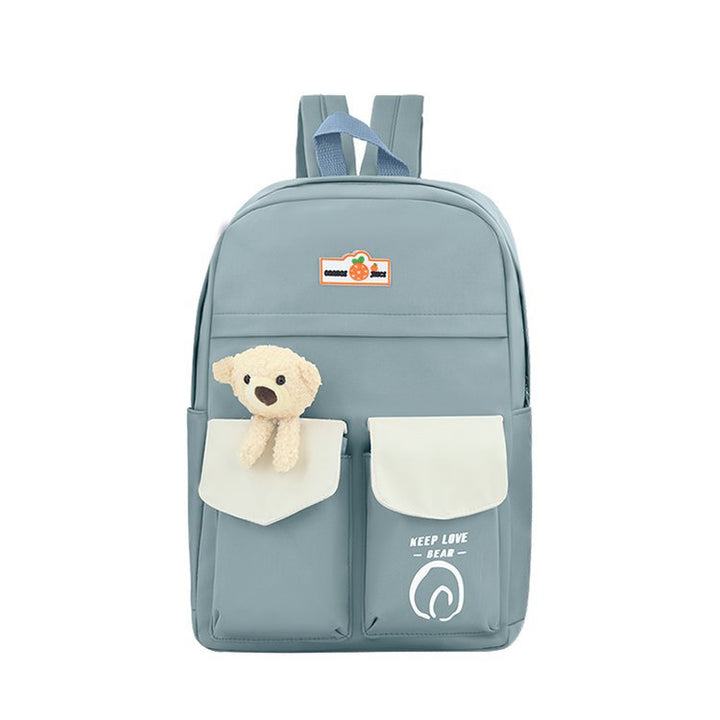 Cute Plush Bear-Themed School Backpack Bowlift