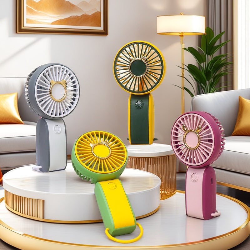 Ladies Portable Hand Fan in Cheerful Animal Design Bowlift
