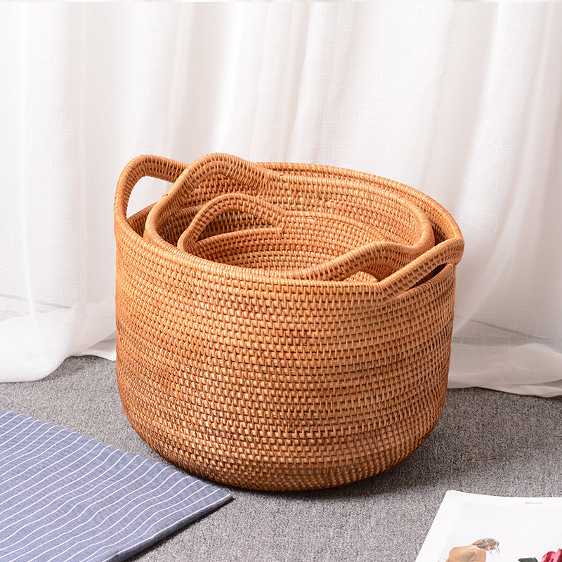 Women Elegant hand-woven basket with practical handles Bowlift