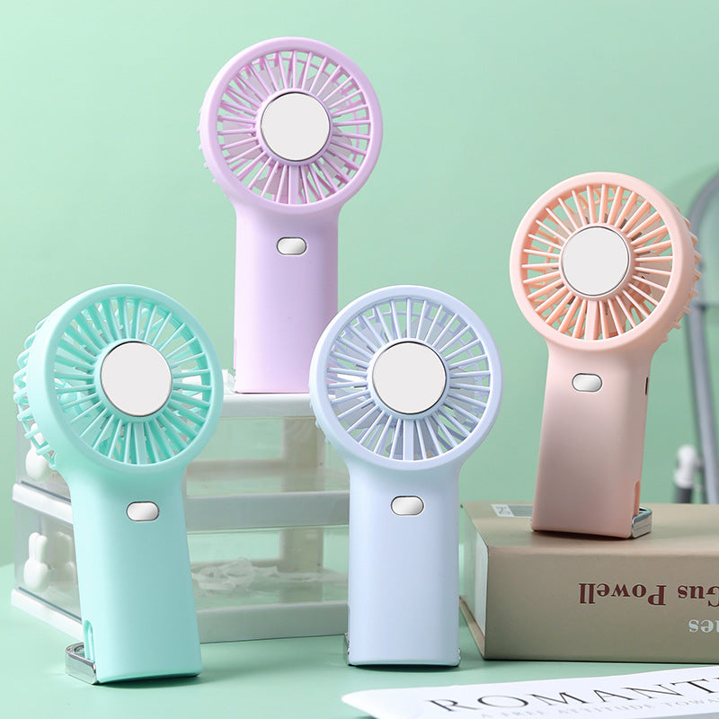 Ladies Portable Hand Fan with Integrated Keychain Bowlift