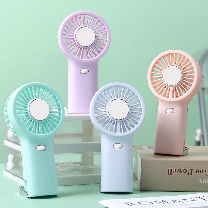 Ladies Portable Hand Fan with Integrated Keychain Bowlift