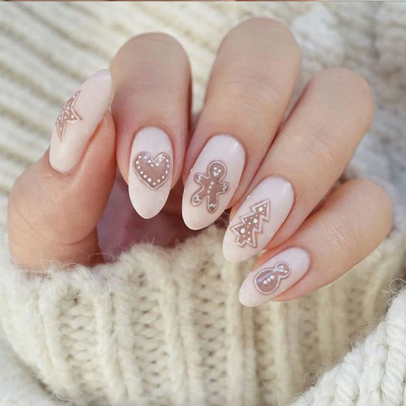 Artistic Press-On Nail Set with Fun Decorative Patterns Bowlift