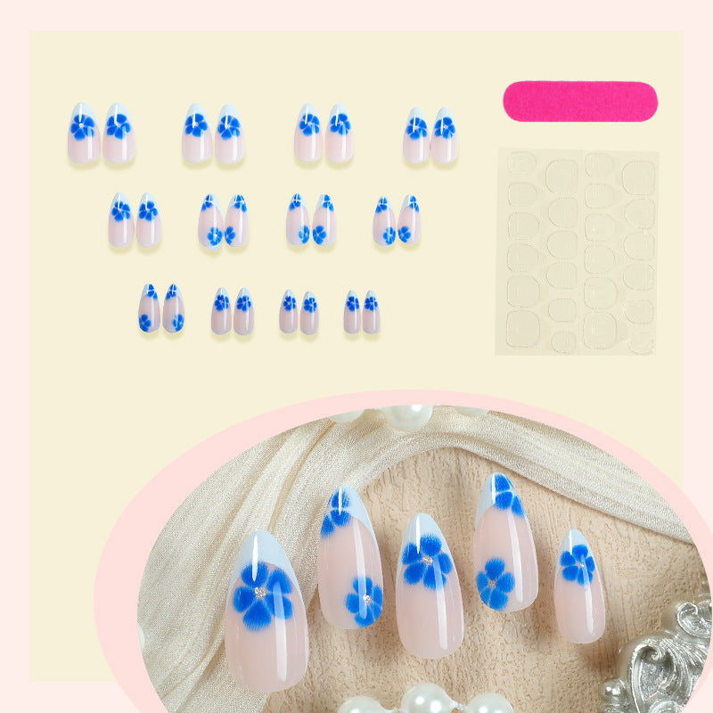 Floral Print Press-On Nail Set Bowlift