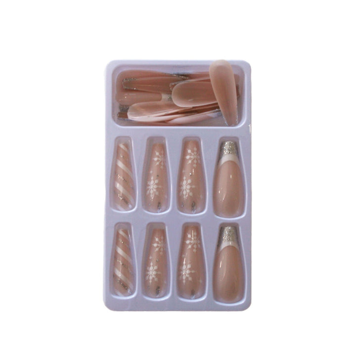 Glamorous nail tips with glitter tips Bowlift