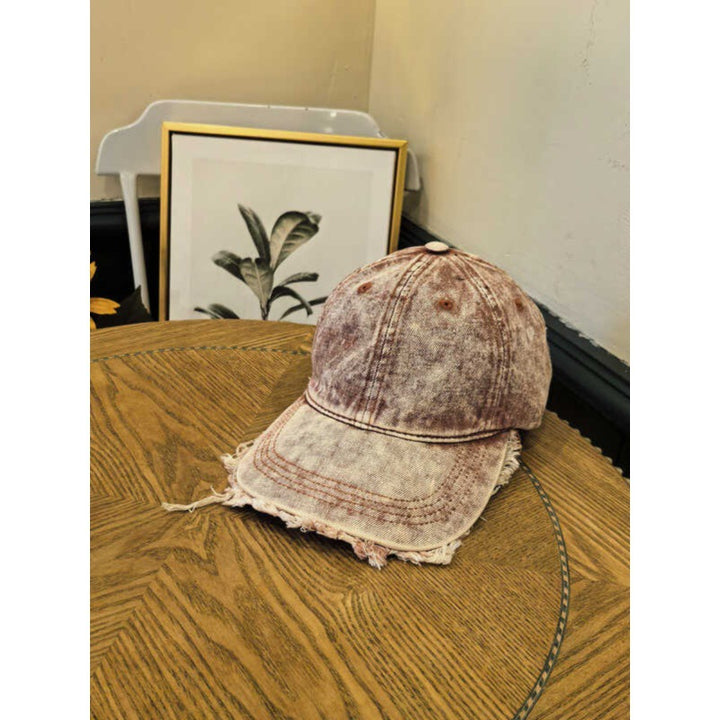 Men's Distressed Denim Baseball Cap Bowlift 1784270742