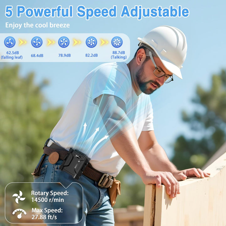 Portable Rechargeable Waist Fan Bowlift