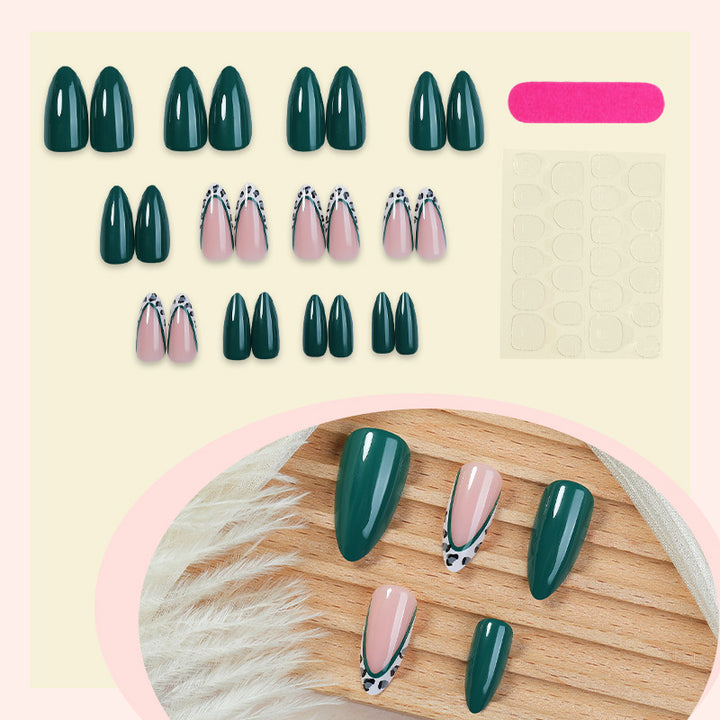Decorative Press-On Nail Art Set with Contemporary Animal Prints Bowlift