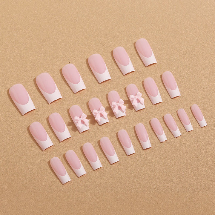 Art nail set with delicate bow decorations Bowlift