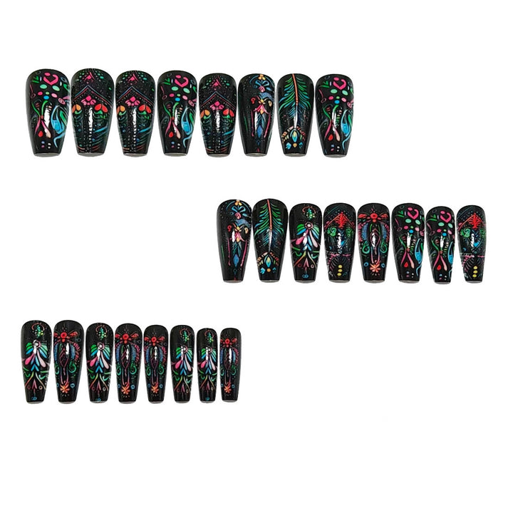 Artificial Nails in Creative Mandala Design Bowlift