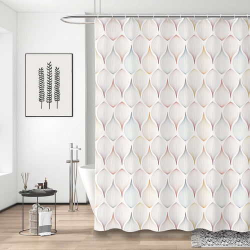 Modern Leaf Textured Shower Curtain Bowlift