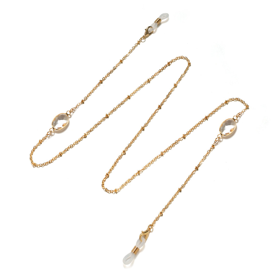 Chic Gemstone-Accented Eyewear Chain Bowlift