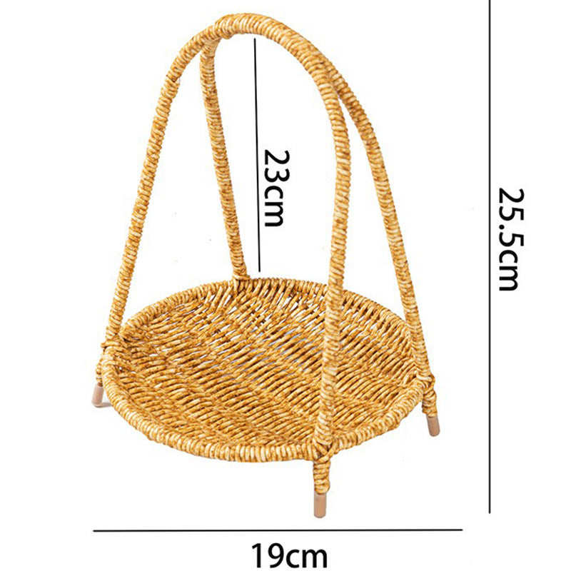 Women Handcrafted Storage Basket with Round Design Bowlift
