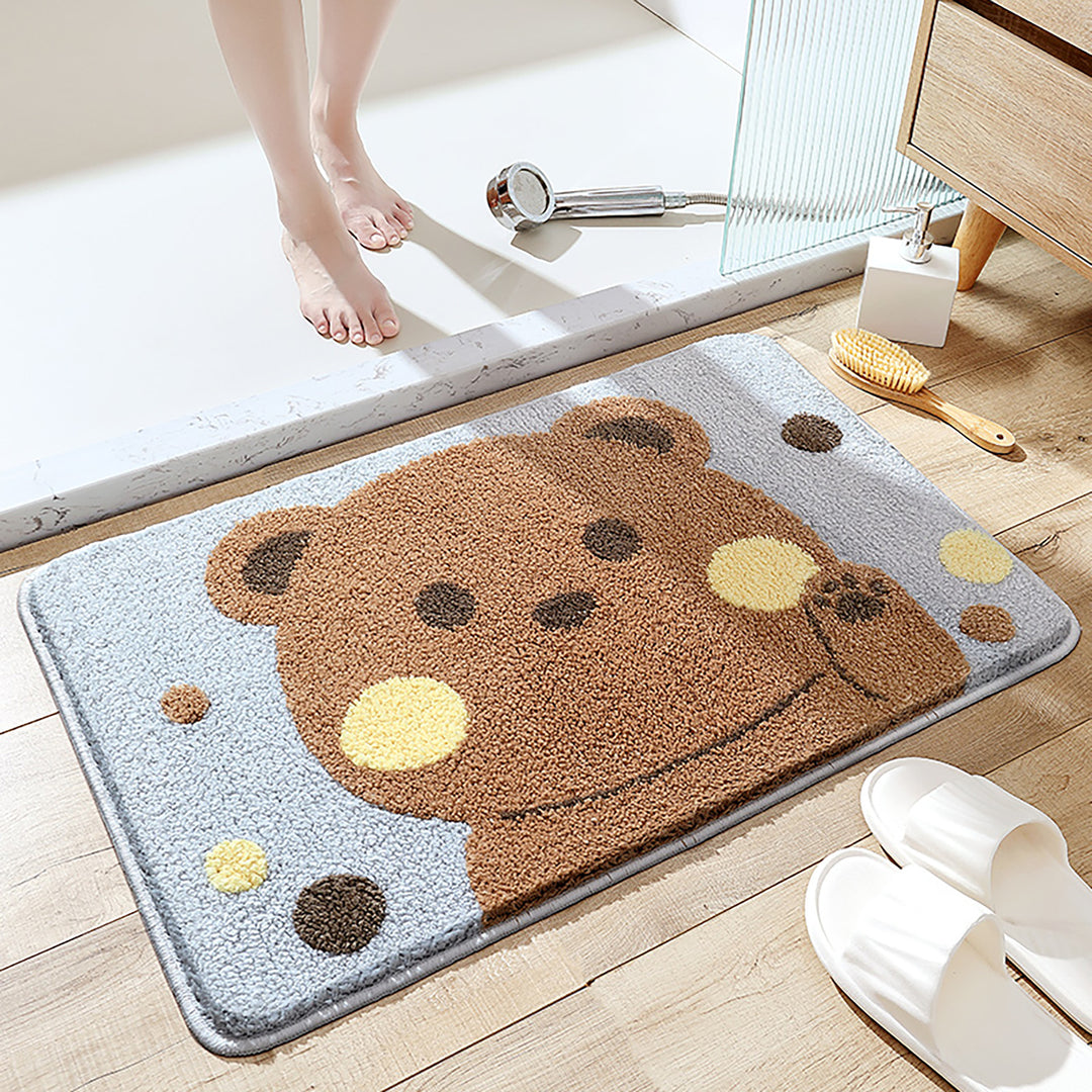 Plush Bunny-Themed Bath Mat Bowlift