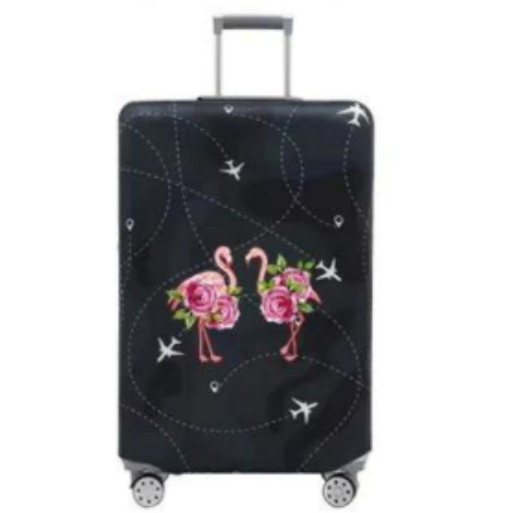 Women's Hard Shell Suitcase with Playful Flamingo Design Bowlift