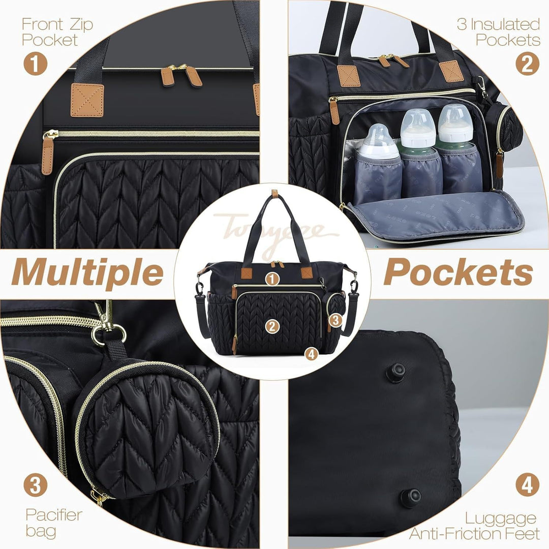 Practical diaper bag with insulated compartments Bowlift