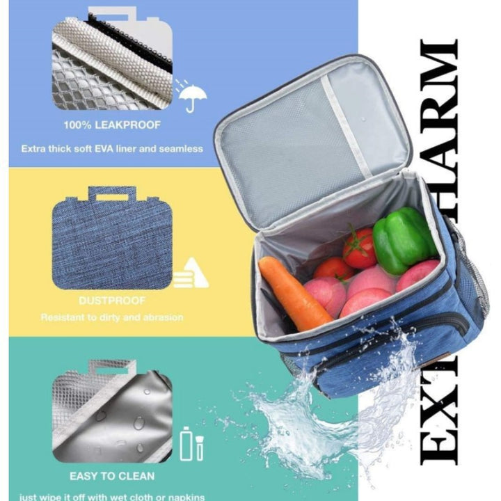 Cooler bag with multiple compartments and durable carrying handle Bowlift
