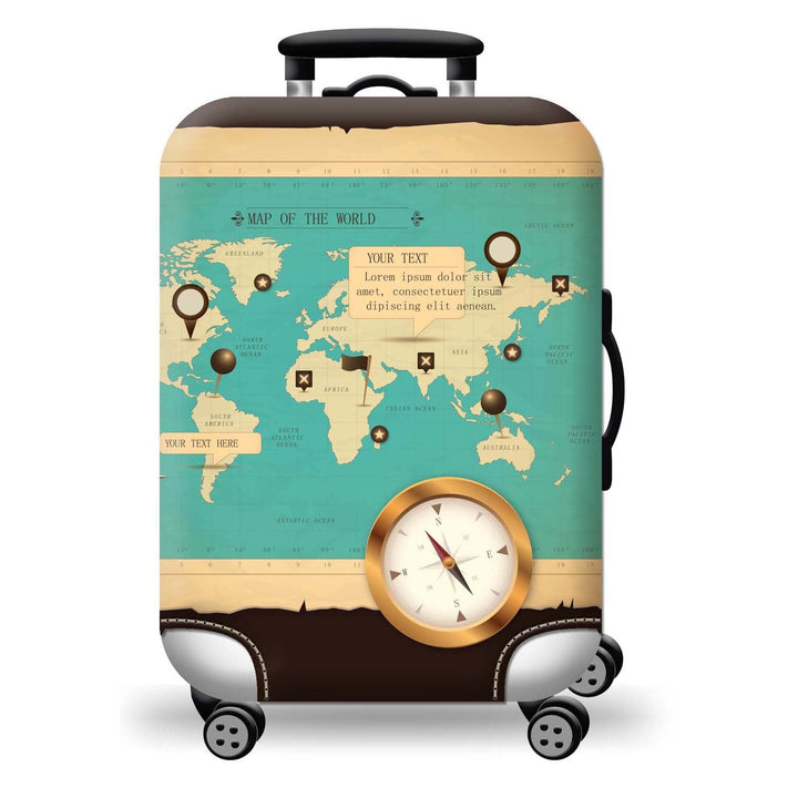 Hard Shell Luggage with Earth Design Bowlift