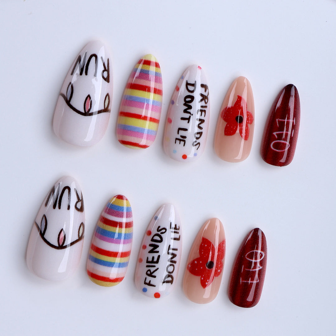 Creative Art Fingernails in Playful Design Bowlift