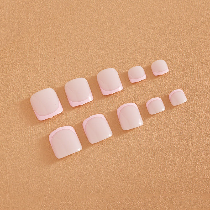 Nail art set with elegant French design and glitter accents Bowlift