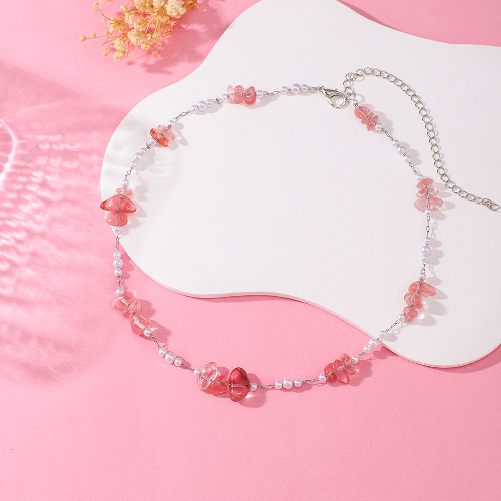 Elegant Floral Beaded Necklace Bowlift