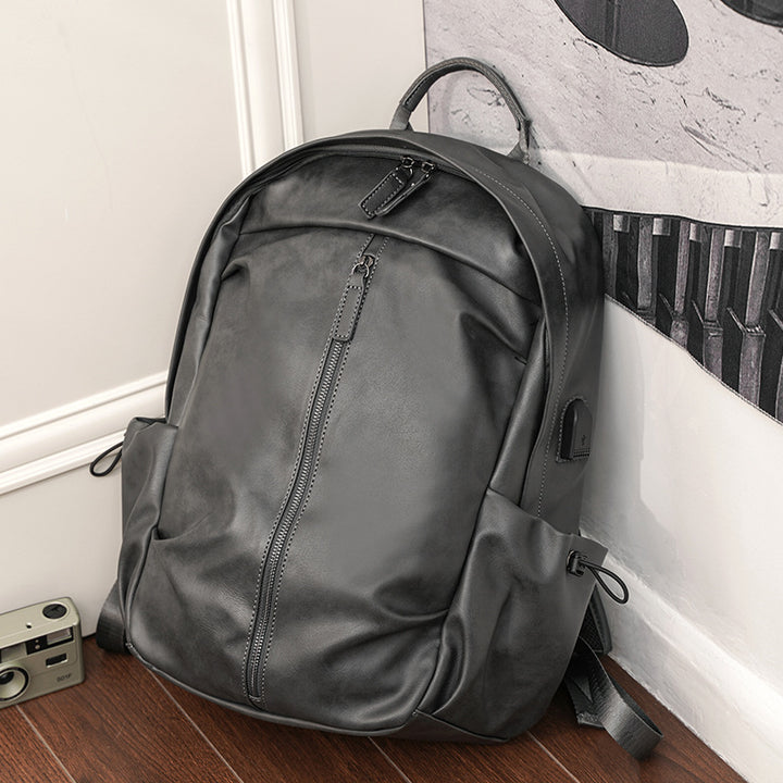 Elegant Backpack Made of Durable Faux Leather with Multifunctional Compartments Bowlift
