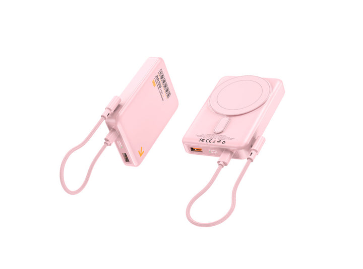 Portable power bank with inductive fast charging function and LED display Bowlift
