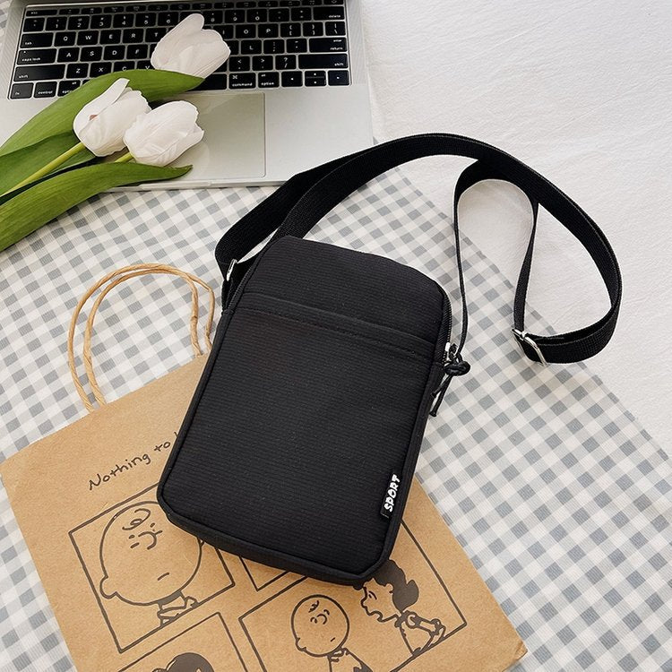 Corduroy Crossbody Phone Pouch Bag with Adjustable Strap Bowlift